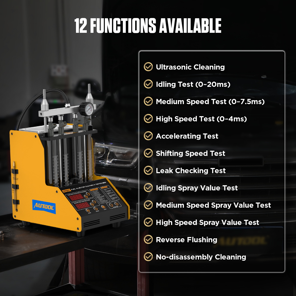 Fuel Injector Cleaner - 110V Motosiklet Ultrasonik Dalga Yakıt Enjektörü