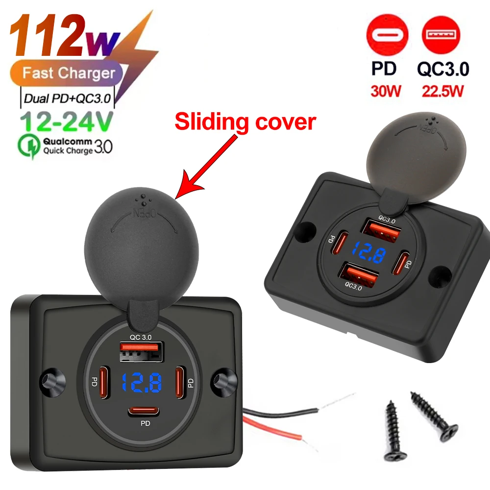 Car Accessories Thailand - Duvara Monte Şarj Adaptörü, 2-4 Portlu