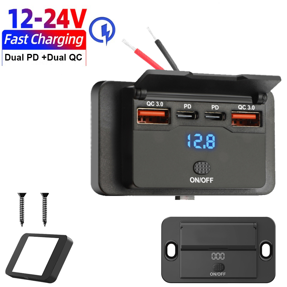 Car Accessories Thailand - 4 Portlu 12/24V USB C Priz