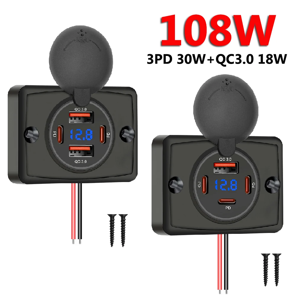 Car Accessories Thailand - 108W Araç Şarj Soketi 12V/24V Su