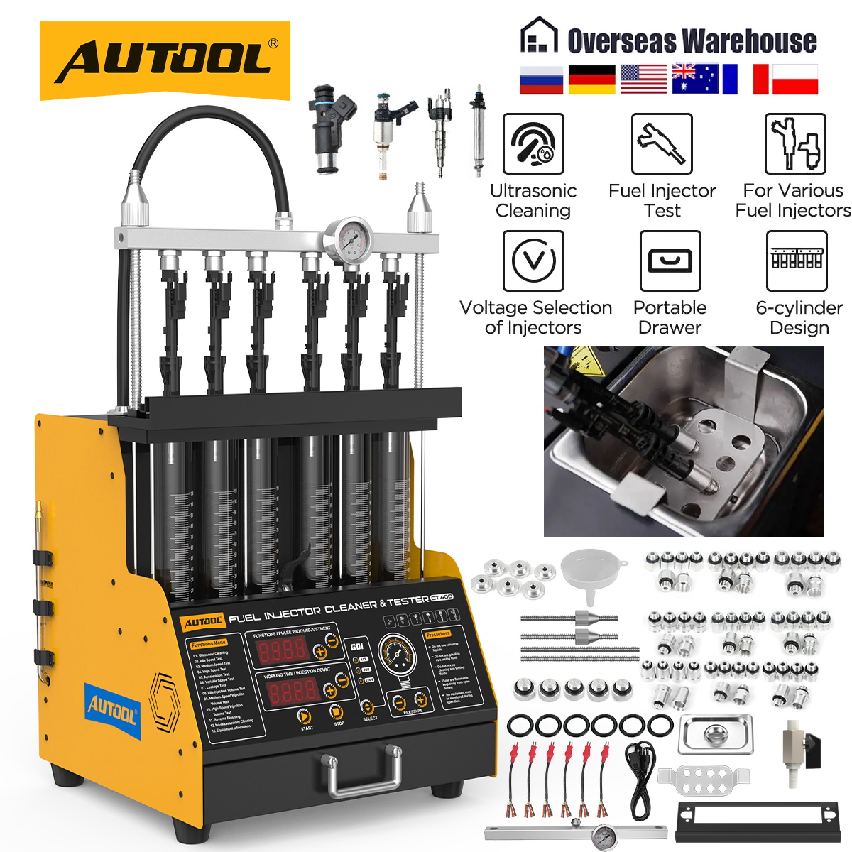Fuel Injector Cleaner - AUTOOL CT400 GDI EFI FEI Piezoelektrik