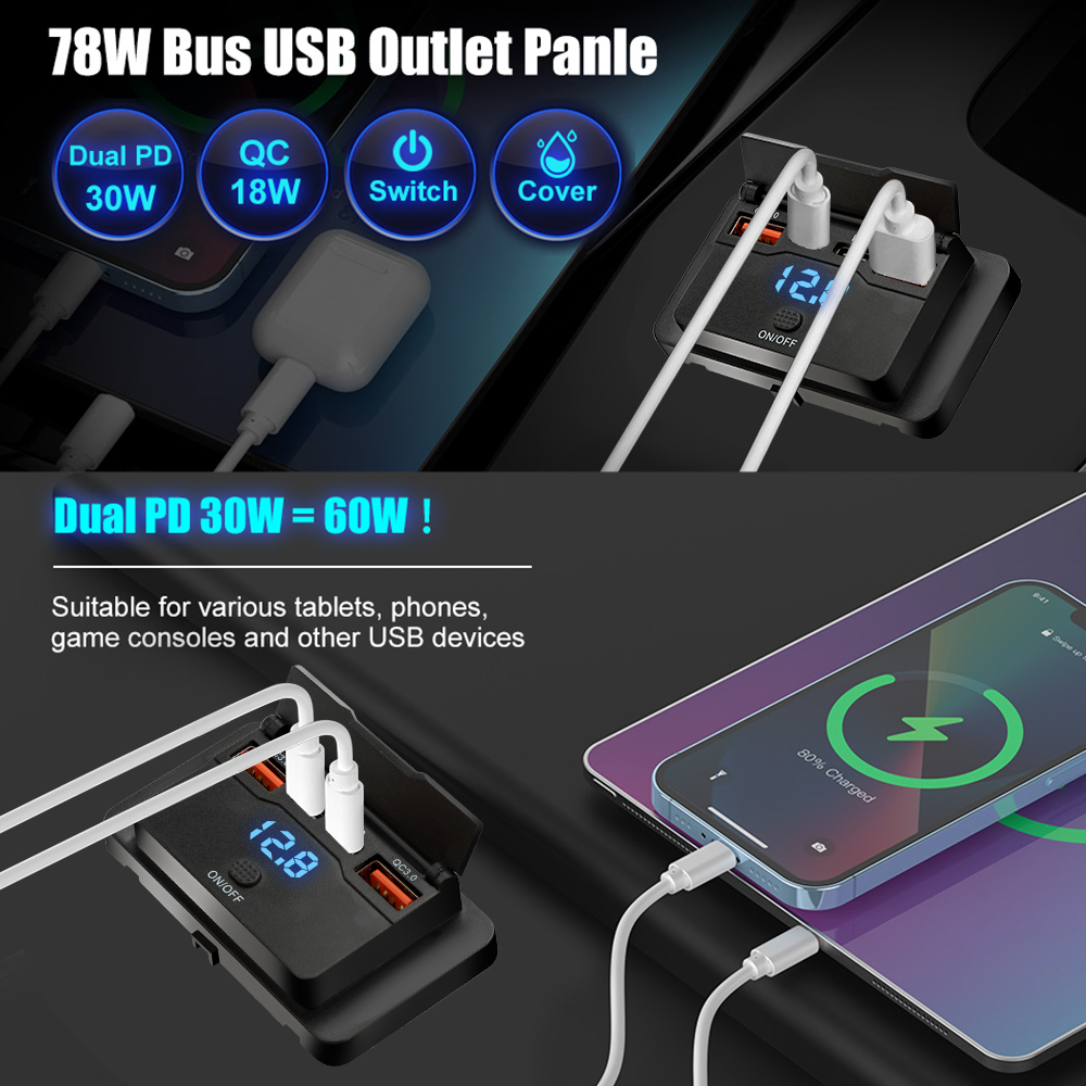 96W Çift PD Çift QC3.0 Tip C U - Car Accessories Thailand incelemesi ve fiyatı